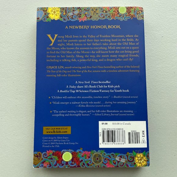 Where the Mountain Meets the Moon Youth Fiction Paperback Grace Lin 2011 - Picture 4 of 4